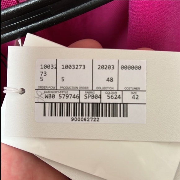 Stella McCartney Double Breasted Mid-Length Coat. Fuchsia. Sz. 42 IT / 6-8 US - Picture 6 of 10